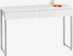 B&agrave;n l&agrave;m việc | STEGE | gỗ c&ocirc;ng nghiệp/kim loại | trắng b&oacute;ng/x&aacute;m | R40xD120xC75cm