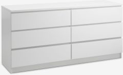 Tủ ngăn k&eacute;o 6 ngăn | LIMFJORDEN | gỗ c&ocirc;ng nghiệp | trắng | R161xS48xC79cm