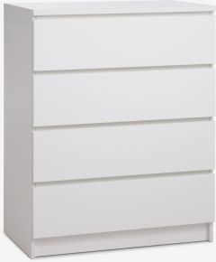 Tủ ngăn k&eacute;o 4 ngăn | LIMFJORDEN | gỗ c&ocirc;ng nghiệp | trắng | R81xS48xC101cm