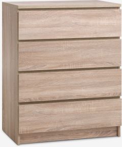 Tủ ngăn k&eacute;o 4 ngăn | LIMFJORDEN | gỗ c&ocirc;ng nghiệp | m&agrave;u sồi nhạt | R81xS48xC101cm