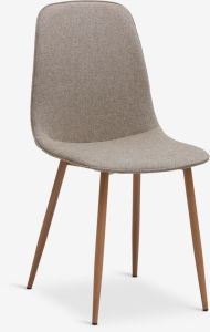 Ghế bàn ăn | BISTRUP | thép/vải polyester | vàng cát/sồi | R44xS53xC87cm