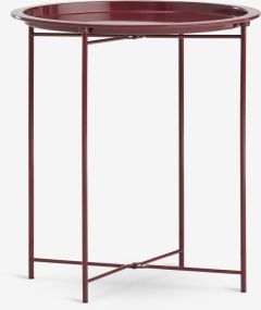 B&agrave;n g&oacute;c | RANDERUP | kim loại | đỏ thẫm | &Oslash;47xC51cm