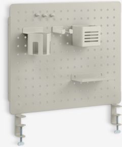 Bảng treo tường k&egrave;m phụ kiện | FUNDER | kim loại/nhựa | be | R52xS11xC42/51cm