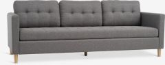 Sofa 3 chỗ | FALSLEV | vải polyester | xám | R216xS84xC78cm