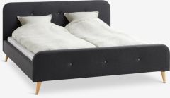 Giường | KONGSBERG | gỗ công nghiệp/vải polyester | xám | R180xD200cm