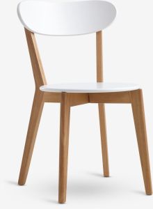 Ghế bàn ăn | JEGIND | gỗ công nghiệp/gỗ cao su | trắng/màu sồi | R47xS54xC80cm