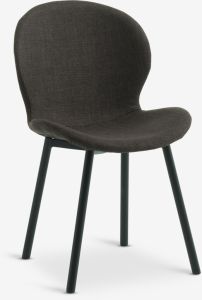 Ghế bàn ăn | GEVNINGE | kim loại/vải polyester | nâu đậm/đen | R51xS56xC86cm