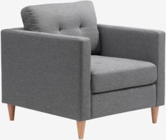 Ghế bành | FALSLEV | vải polyester | xám | R84xS75xC78cm