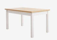 B&agrave;n ăn mở rộng | MARKSKEL | gỗ c&ocirc;ng nghiệp | trắng/sồi | R90xD150/193xC75cm