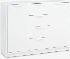 Tủ ph&ograve;ng ăn | JENSLEV | 2 c&aacute;nh 4 ngăn | gỗ c&ocirc;ng nghiệp | trắng | R118xS36xC89cm
