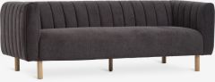 Sofa 3 chỗ | MAGLEBY | vải polyester | nâu đậm | R209.5xS88xC72cm