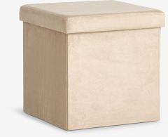Ghế đôn có hộc | AUNING | vải polyester | vàng cát đậm | R38xS38xC38cm