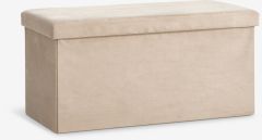 Ghế đôn có hộc | AUNING | gỗ công nghiệp/vải polyester | vàng cát đậm | R76xS38xC38cm