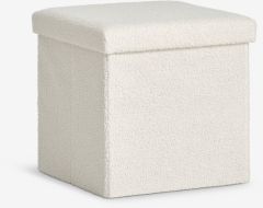 Ghế đôn có hộc | NYSTED | gỗ công nghiệp/vải polyester | màu tự nhiên | R38xS38xC38cm