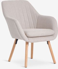 Ghế bành | UDSBJERG | gỗ công nghiệp/polyester | be | R66xS68xC84cm