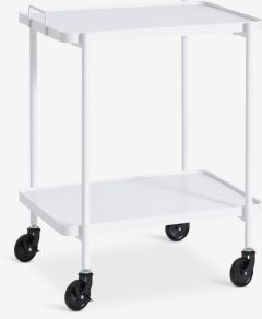Kệ đẩy c&oacute; b&aacute;nh xe | GANGSTED | gỗ c&ocirc;ng nghiệp | trắng | R56xS41xC70cm