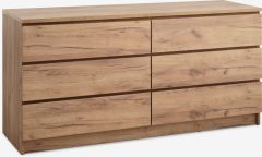 Tủ ngăn k&eacute;o 6 ngăn | LIMFJORDEN | gỗ c&ocirc;ng nghiệp | m&agrave;u sồi | R161xS48xC79cm