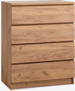 Tủ ngăn k&eacute;o 4 ngăn | LIMFJORDEN | gỗ c&ocirc;ng nghiệp | m&agrave;u sồi | R81xS48xC101cm