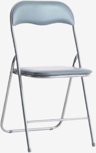 Ghế gấp | VIUF | th&eacute;p/da PU | x&aacute;m | R44xS45xC81cm