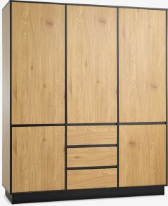 Tủ quần áo | ODENSE | gỗ công nghiệp | đen/sồi | R179xS60xC210cm