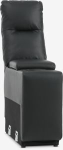 Bệ tì tay sofa | ABILDSKOV | thép/da PU | đen | R30xS89xC103cm