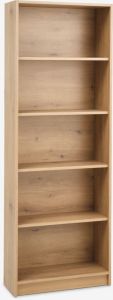 Kệ s&aacute;ch 5 tầng | HORSENS | gỗ c&ocirc;ng nghiệp | m&agrave;u sồi ấm | R70xS29xC197cm