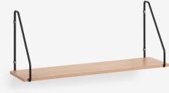 Kệ treo tường 1 ngăn | HEJSAGER | gỗ c&ocirc;ng nghiệp | m&agrave;u tự nhi&ecirc;n/đen | R65xS20xC27cm