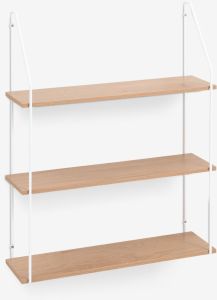 Kệ treo tường 3 ngăn | HEJSAGER | gỗ c&ocirc;ng nghiệp | m&agrave;u tự nhi&ecirc;n/trắng | R65xS20xC80cm