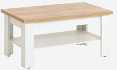 B&agrave;n cafe | MARKSKEL | gỗ c&ocirc;ng nghiệp | m&agrave;u sồi/trắng | R60xD110xC53cm