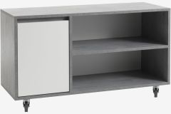 Kệ sách | BILLUND | gỗ công nghiệp | trắng/xám | R110xS40xC64cm