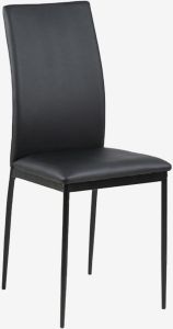 Ghế bàn ăn | DEMINA | da PU/kim loại | đen | R43.5xS53.5xC88.5cm