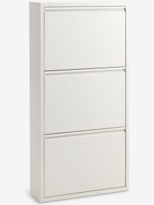 Tủ gi&agrave;y | HALLENSLEV | 3 ngăn | kim loại | trắng | R50xS15xC104cm