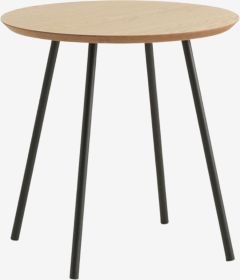 B&agrave;n g&oacute;c | NYBO | gỗ c&ocirc;ng nghiệp/kim loại | đen/sồi | &Oslash;40xC40cm