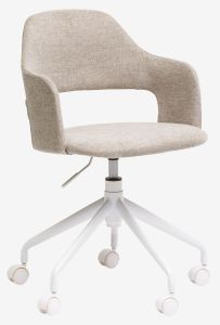 Ghế làm việc | REERSLEV | vải polyester | vàng cát/trắng | R51xS59xC78/82cm