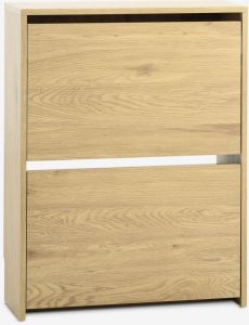 Tủ gi&agrave;y 2 ngăn | BAKHUSE | gỗ c&ocirc;ng nghiệp | m&agrave;u sồi | R65xS25xC85cm