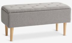 Ghế băng | BADSTED | vải polyester | x&aacute;m nhạt | R95xS37xC45cm