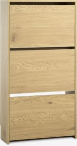 Tủ gi&agrave;y | BAKHUSE | 3 ngăn | gỗ c&ocirc;ng nghiệp | m&agrave;u sồi | R65xS25xC124cm