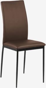 Ghế bàn ăn | DEMINA | da PU/kim loại | nâu/đen | R43.5xS53.5xC88.5cm