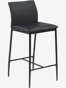 Ghế đảo bếp | DEMINA | da PU/kim loại | đen | R41xS48.5xC90.5cm