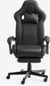 Ghế gaming | HALLUM | da PU | đen | R64xS70xC116/126cm