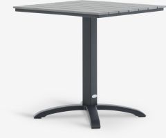 Bàn bistro | HOBRO | nhôm/composite | đen/xám | R70xD70xC72cm