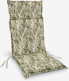 Đệm ghế ngo&agrave;i trời | SAKSFJED | polyester/cotton | xanh l&aacute; | R48xD117xC6cm