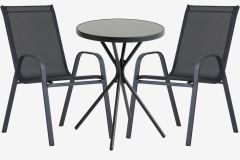 Bộ b&agrave;n ghế bistro | RADSTRUP/LEKNES | đen | &Oslash;60xC70cm/R54xS72xC92cm