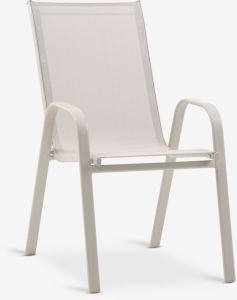 Ghế ngo&agrave;i trời | LEKNES | th&eacute;p/vải polyester | be | R54xS73xC94cm