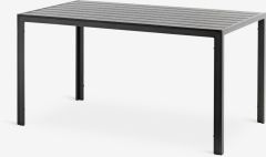 B&agrave;n ăn | JERSORE | nh&ocirc;m/nhựa PS | đen | R80xD140xC74cm