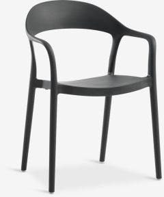 Ghế ngo&agrave;i trời | NANNESTAD | nhựa PP | đen | R52xS54xC81cm