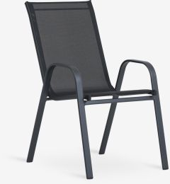 Ghế ngo&agrave;i trời | LEKNES | th&eacute;p/vải polyester | đen | R54xS72xC92cm