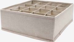 Khay đựng tất | MALA | bọc vải polyester | be | R28xS28xC10cm