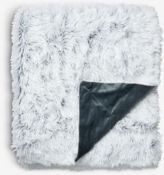 Chăn sofa | LOTUS | polyester | xám | giả lông | R135xD195cm