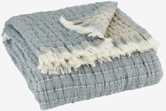 Chăn sofa | ENE | cotton/polyester | xanh/be | R130xD170cm